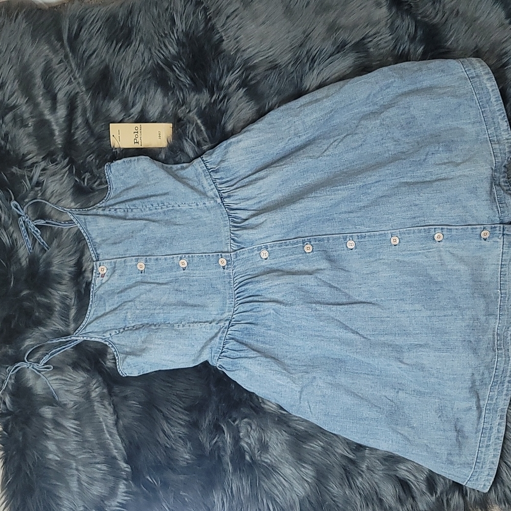 Polo Size 16 Girls Denim Dress